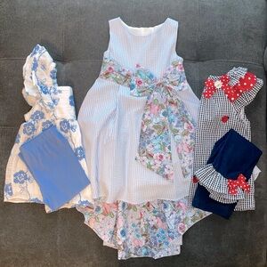 Rare Editions 3T Bundle - 1 Dress + 2 Top/Capri Sets!
